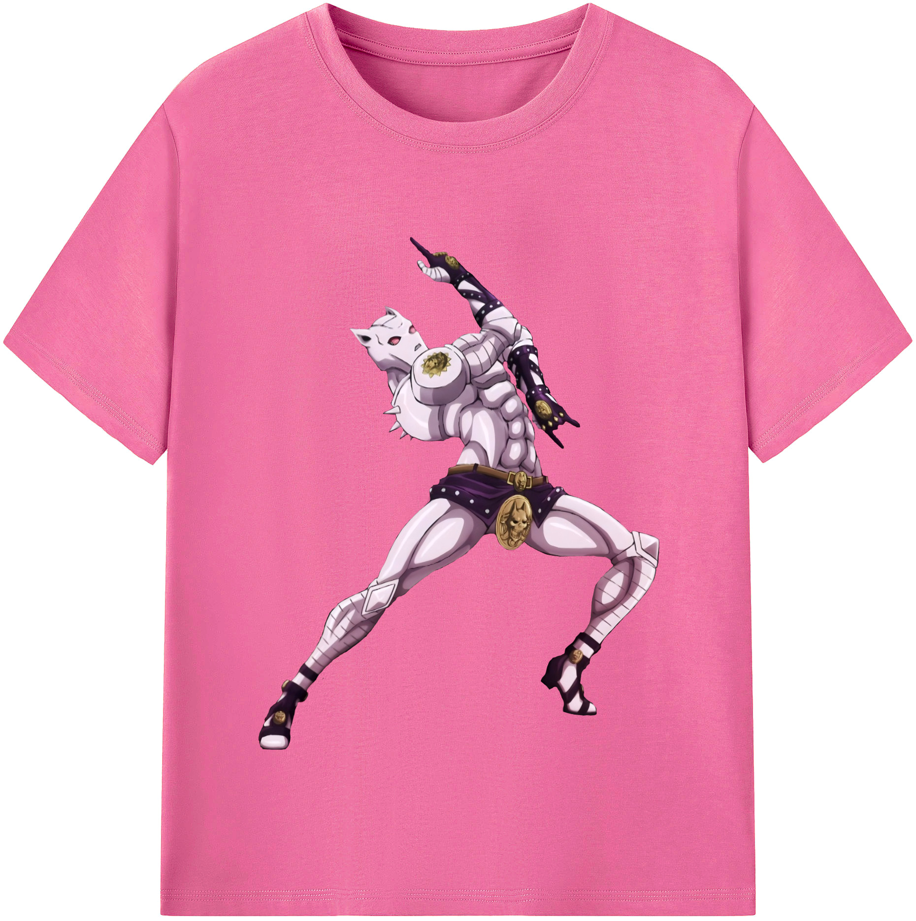 （画像用） ジョジョの奇妙な冒険 きら よしかげ JoJo's Bizarre Adventure Kira Yoshikage レディースカジュアルプリントTシャツ（綿100％）